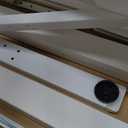 TIQLAB Electric Height Adjustable Standing Desk 47.223.6 inch, Sit Stand Desk with Splice Board, Memory Controller, White Frame & Maple Top Computer Workstation for Home Office