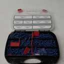 FOLIV 260PCS Concrete Screws with Drill Bit, 1/4 3/16 Concrete Screws Assortment Kit, Flat & Hex Head Masonry Block Brick Cement Screws and Anchors, Diamond Point, Length from 1-1/4 to 2-1/4