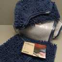 Hearth & Harbor Bathroom Rugs, Chenille Bath Mat - Machine Washable Bath Mats for Bathroom Non-Slip Backing Rubber, Quick Dry Bathroom Mat - Navy Blue 17x24-20x24