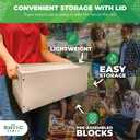 SWOOC Games - Giant Tower Game with 3-in-1 Straightener, Table & Storage Box - 90% Faster Set Up with Transforming Box & Straightener - Starts at 2-4ft - Grows to Over 6ft - Large Outdoor Yard Games, 8.3 inches x 9.3 inches x 26.4 inches