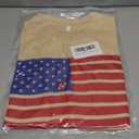 TKTSO Women American Flag Cap Sleeve Knit Sweater Vest Summer Crew Neck Sleeveless Top Casual Vacation Pullover Tank Top, Size: Small