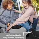 Diono Solana, No Latch, Single Backless Booster Car Seat, Lightweight, Machine Washable Covers, Cup Holders, Black