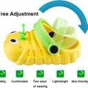 Baby Girls Boys Sandals Kid's Cute Lightweight Shoes Summer Premium Cartoon Sandals Children Caterpillar Non-Slip Beach Water Clogs Shoes Garden Slipper (Green)