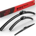 BERG REGEN 26"+18" Windshield Wiper Blades with 13" Rear Automotive Replacement Set for Kia Sedona 2015 2016 2017 2018 2019 2020 2021, Kia Telluride 2021 2022 2023 Genuine OEM Quality (Set of 3)