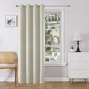 Joydeco Door Curtain for Closet Doors 78 Inches Long 1 Panel, Blackout Doorway Curtain for Open Closet Bedroom, Room Divider for Privacy (Beige, 40Wx78L)