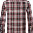 Alex Vando Mens Button Down Shirts Flannel Shirt Long Sleeve (Large, Rhinestone Wine/Black)