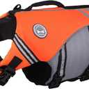 VIVAGLORY Sports Style Dog Life Jacket with Adjustable & Durable, Extra Flotation Swim Life Vest with Secure Fastening System for Large Dogs, Bright Orange (L: 26-31 inch (Ribcage Girth))