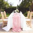 10 Pack Pink Cheesecloth Table Runner 17x108 Inch Semi Sheer Boho Rustic Gauze Cheese Cloth Table Runners for Wedding Party Birthday Baby Shower Home Dcor