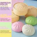 Dumpling Squishy, Mystery Squishy Dumpling Box, Sensory Stress Ball Squeeze Toys for Stress Relief, Cute Soft Decompression Dough, Birthday Gift (Yellow)