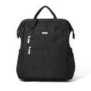 Baggallini City Scape Backpack - 15"x11" Lightweight Work Travel Bag w/Luggage Sleeve & RFID (Black)