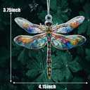 3 x Dragonfly Suncatcher Stained Glass Effect - Window Hanging Suncatcher, Birthday Gifts for Women, Dragonfly Decor, Christmas Tree Decorations & Suncatchers for Windows Hanging