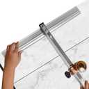47.24in T-Shaped Glass Cutting Tool, Tile Cutters, Automatic Control Oiling, Nylon Pulley, Thickened Aluminum Alloy Blade Bar, Hard Steel Scale, for Thick Glass, T-Glass and Tile Cutting Inch Scale