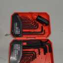 35-Piece Allen Wrench Sets Metric and Standard Hex Key Set, Allen Key Set, MM(0.7mm-10mm) SAE(0.028"-3/8), Chrome Vanadium Steel