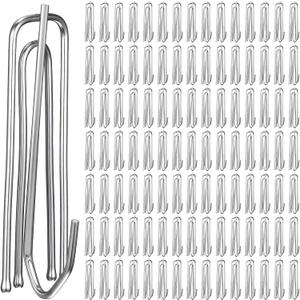 105 Pcs Stainless Steel Curtain Pleat Hooks, 4 Prongs Pinch Pleat Clips for Drapery Traverse Pleater Tape, Window Door Bathroom Curtain, Silver