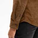 Comdecevis Mens Corduroy Shirts Jacket Button Down Long Sleeve Work Shirts Shackets with Pocket (Brown, M)