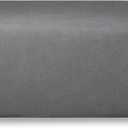 PureFit Super Stretch Soft Form Fit Ottoman Cover Rectangle - Ottoman Slipcovers for Foot Stool & Folding Storage Furniture for Living Room with Nonslip Elastic Bottom (Small, Gray)
