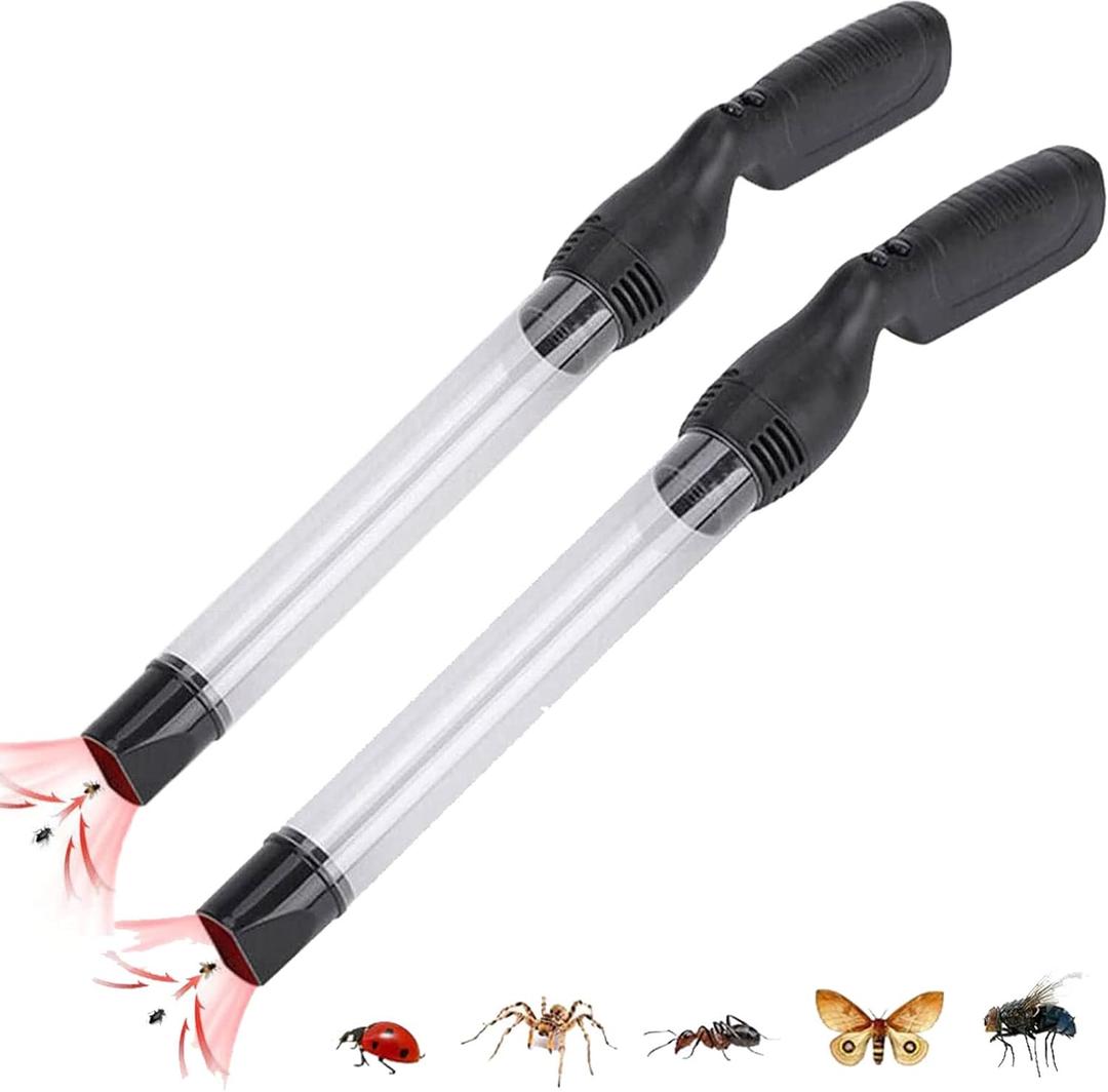 2 Pack Bug Vacuum Catcher for Adults and Kids, Spider Vacuum Cordless Insect Catcher Fly Vacuum with LED Light, Battery Powered Bug Sucker Handheld Bug Grabber for Stink Bug Cockroach Moth Beetle 2 Pack Bug Vacuum Catcher for Adults and Kids, Spider Vacuum Cordless Insect Catcher Fly Vacuum with LED Light, Battery Powered Bug Sucker Handheld Bug Grabber for Stink Bug Cockroach Moth Beetle