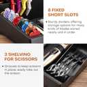 Large Barber Station Organizer for Corded Clippers & Guards, Barber Clipper Tray Anti-slip Hair Trimmer Holder, Multifunctional Detachable Hairdressing Tool Holder, Salon Haircut Supplies Storage Case