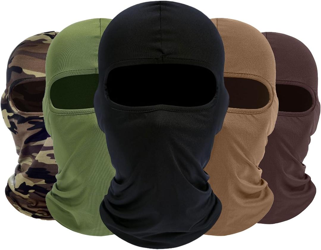 ROXUN Balaclava Ski Mask, 5 Pack Neck Gaiter Motorcycle Summer Cooling Windproof Scarf for Men/Women