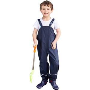 SSAWcasa Kids Rain Pants, Toddler Waterproof Boys Girls Pants, Mud Dirty Proof Rain Suspender Trousers Overalls 122