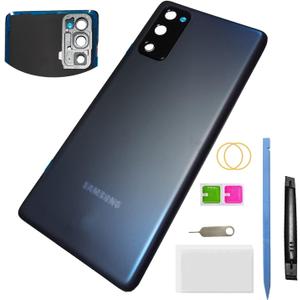 S20 FE Back Cover Replacement Rear Battery Door for Samsung Galaxy s20 fe G781 6.5 Inch (Cloud Navy/Black)