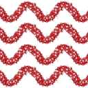 4 Strings Total 26.4 ft Christmas Snowflake Tinsel Garlands  Each 6.6 ft Red and White Metallic Holiday Garland for Christmas Tree, Mantel, Party, and Winter Decorations