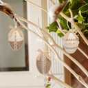 RoseCraft Easter Egg Decorations, 12PCS Boho Artificial Egg Easter Tree Hanging Ornaments, for Spring Summer Home Rustic Holiday Party Basket Filler Decor.