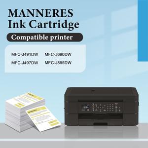 LC3011 Ink Cartridges (2BK/1C/1M/1Y, 2-Pack) Replacement for Brother LC3011 LC3011BK LC3011C LC3011M LC3011Y Ink Cartridges Work with MFC-J497DW MFC-J491DW MFC-J895DW MFC-J690DW Printer