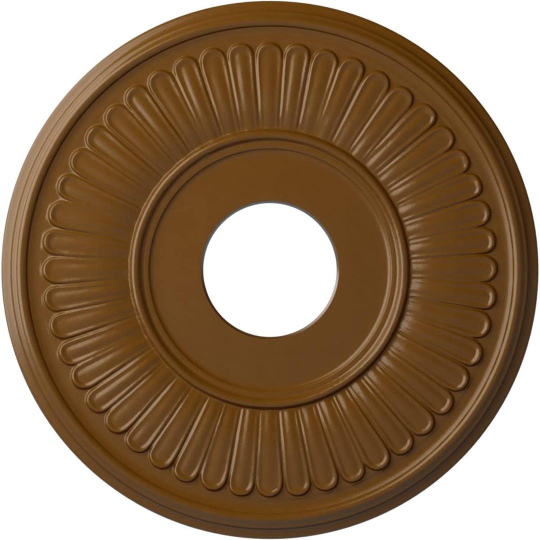 Ekena Millwork CM15BESTF 15 3/4"OD x 3 7/8"ID x 3/4"P Berkshire Ceiling Medallion, Smokey Topaz
