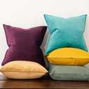 JUSPURBET 24x24 Throw Pillow Covers Set of 2 Decorative Pillow Covers for Couch Sofa Bed Cozy Velvet Cushion Covers Cases with Invisible Zipper for Living Room Home Decor