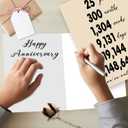 3 x YiKaLus Large 25th Anniversary Card for Couples, Retro 25 Years Wedding Aday Gift Ideas for Him Her, Unique Silver Aday Gifts for Husband Wife (YK-378)