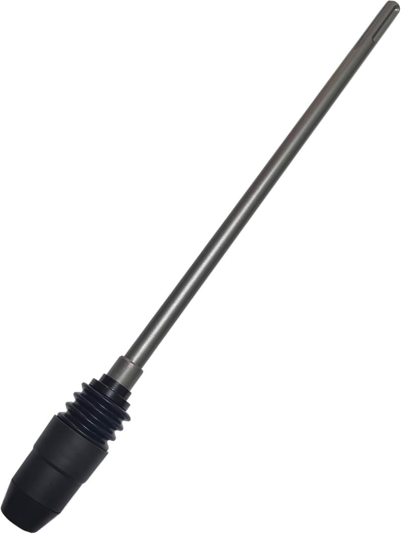 24" SDS Max to SDS Max Extension Shaft Bar with Quick-Change Chuck Adapter, 24-inch overall length, 40Cr Alloy Steel, for Deep Drilling & Hard-to-Reach Spaces