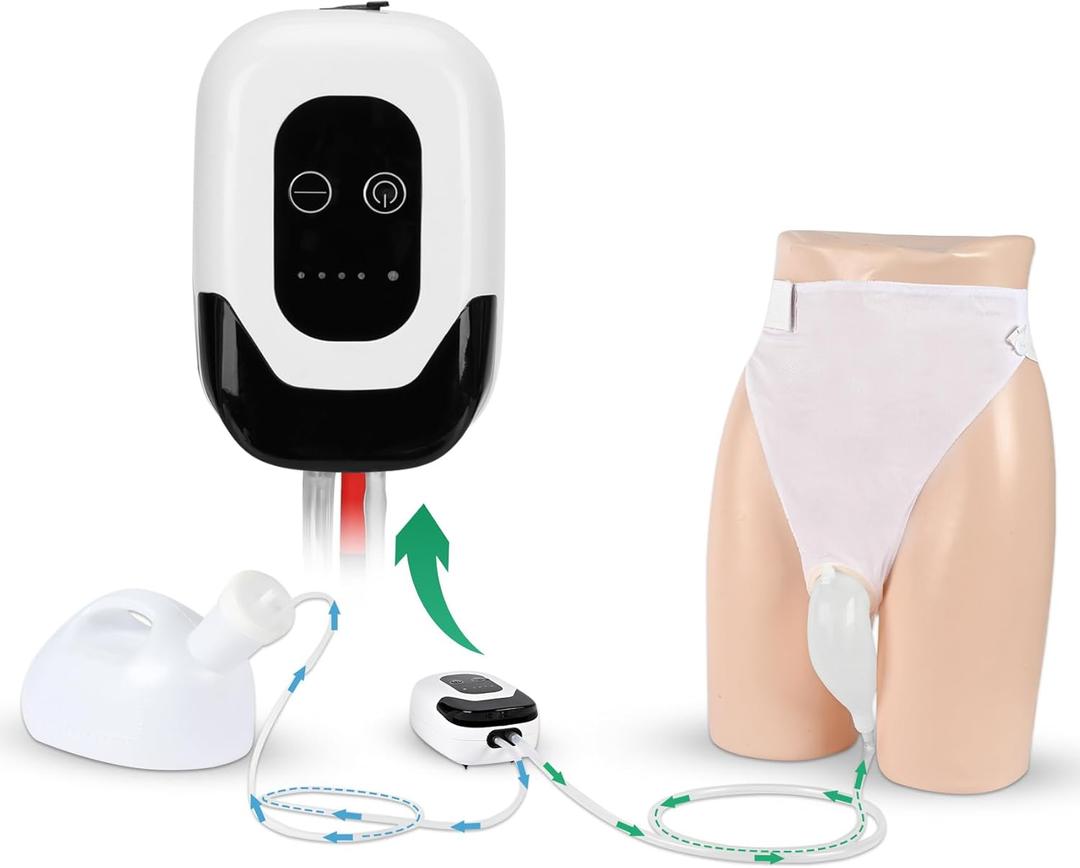 2025 Premium Intelligent Electric Urinal for Seniors - Automatic Start-Stop Dispenser, 2000ML Capacity with 6.5 ft Catheter, Bed Rest Anti-Leakage Design, Easy-to-Clean, Unisex, with Lid Funnel