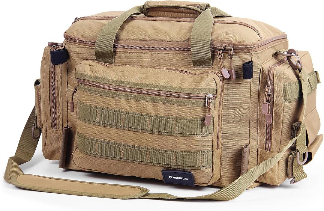 Oversized Tactical Bag Water Splash-Resistant 600D Oxford Bag with Ultra-Large Storage for Saltwater, Freshwater, Hiking, Camping & Travel