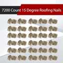 findmall 7200 Count Coil Roofing Nails 1-3/4-Inch x .120-Inch 15-Degree Round Head Wire Weld Collated Smooth Shank Electro Galvanized Coil Roofing Nails for Roofs Lathing and Sheathing Materials
