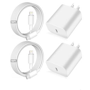 iPhone Fast Charger,Apple Charger Super Quick iPhone Charger Fast Charging,2Pack 10FT Long Type-C to Lightning Cable Cord USB C Wall Charger Block Adapter for iPhone 14 13 12 11/13Pro Max/12Mini/XS/XR
