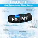 HAUElRR Knee Ice Pack Wrap with Compression Sleeve, Flexible Gel Ice Wrap for Knee, Elbow, Ankle, Foot, Reusable Hot & Cold Therapy for Injuries, Pain Relief, Meniscus, ACL, MCL Recovery-XS (Black)