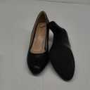 DREAM PAIRS Women's Block Heels Closed Toe High Chunky Rounded Toe Pumps Comfortable Slip On Work Shoes (8.5, Black-pu)