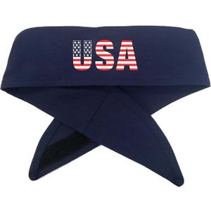Ice Cool Neck Cooler Bandana, with 2 Smartice Cooling Strips, Enabling prolonged Cool Comfort at Home, Work or Play. (Navy, USA)