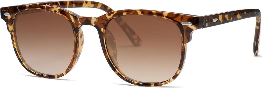 SOJOS Retro Vintage Square Polarized Sunglasses for Women Men UV Protection Lens TR90 Frame Sunglasses SJ2112