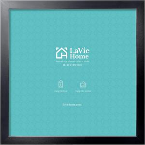 LaVie Home 20x20 Picture Frame, Square Poster Frame with High Definition Plexiglass, 20x20 frame, Horizontal or Vertical Wall Gallery Poster Frames Suitable for Photos, Artworks, Posters,Puzzle, Black