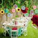 2 x Spring Decor,Flowers Hanging Swirl Decorations,Themed Birthday Party,Ceiling Decorations for Home,Classroom,Office(20ct）