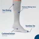2 Pairs Diabetic Socks Over The Calf - Knee High Premium Cotton Socks Men's Size 10-13 Big & Tall Size 13-16