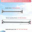 Adjustable clothesline pole, shower curtain pole, extendable metal wardrobe hanger, suitable for bathroom wardrobe, kitchen, laundry room, balcony 43-78