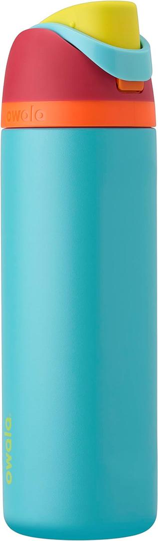 Owala FreeSip Insulated Stainless Steel Water Bottle with Straw, BPA-Free Sports Water Bottle, Great for Travel, 24 Oz, Summer Sweetness