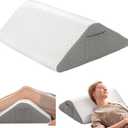 Knee Wedge Pillow, Leg Elevation Pillows for After Surgery, Triangle Pillow Wedge for Ankle Support, 8'' Height Foam Wedge Pillow for Back Pain Relief & Enhanced Circulation in Ankles and Legs