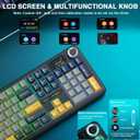 AULA F108 PRO - Wireless Mechanical Keyboard with Screen&Knob,Hot Swappable Gaming Keyboard with 8000mAh Battery,Pre-lubed Switches,RGB Backlit,PBT Keycaps Creamy Sounding Computer Keyboards,104 Keys