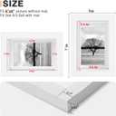 Egofine 4x6 Picture Frames Set of 4, Made of Solid Wood Covered by Plexiglass 3.5x5 with Mat or 4x6 without Mat, for Table Top Display and Wall Mounting Photo Frame White