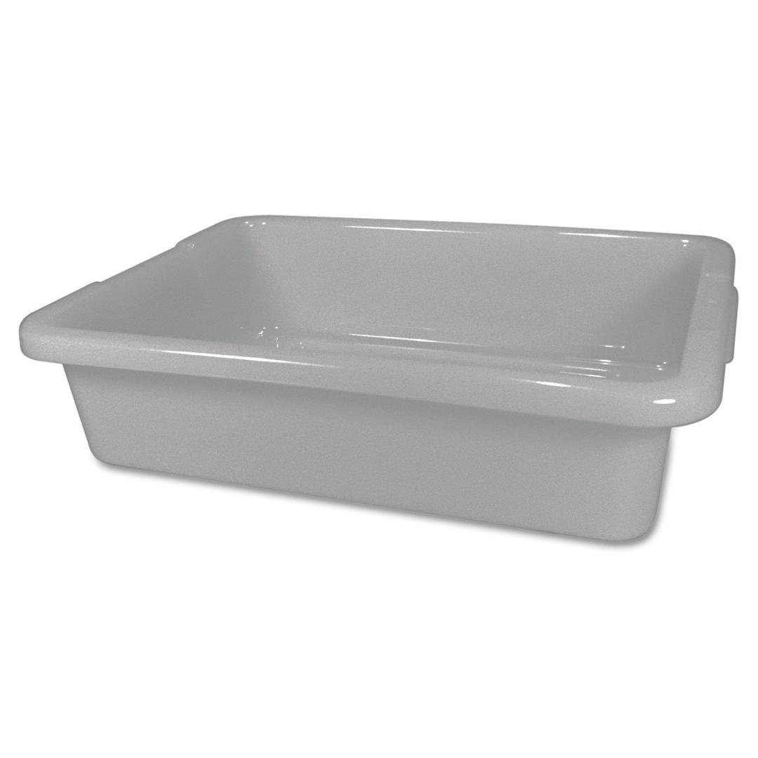 Rubbermaid Commercial Products Standard Bus/Utility Box, 4.6-Gallon, Gray, Plastic, Heavy Duty Restaurant Wash Basin/Dish Washing Tub for Kitchen Organization/Storage