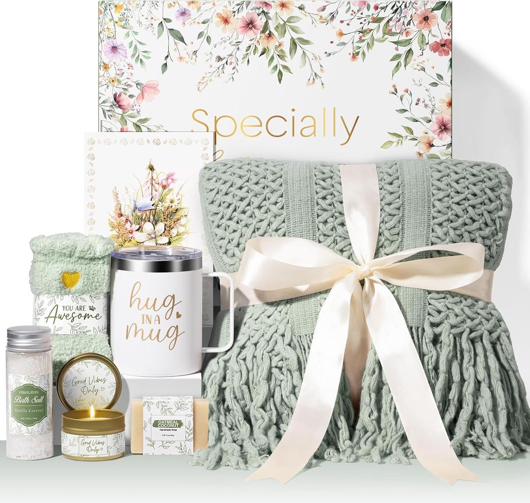 Self Care Gifts for Women Get Well Soon Gifts, Birthday Gifts for Women Care Package, Sympathy Gift Baskets Spa Gifts Thinking of You Inspirational Valentine's Day Gifts for Her Mom Wife Girlfriend